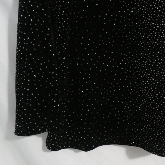 NOTATIONS | medium | Stunning Black Velour Glittery Long Sleeve Top | NWOT - Picture 7 of 15
